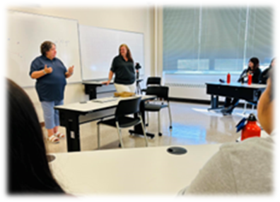 Deb teaching in a classroom